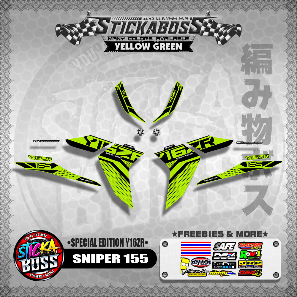 SNIPER 155 MALAYSIAN DECALS ( SPECIAL EDITION Y16ZR )【WITH FREEBIES】 MALAYSIA CONCEPT