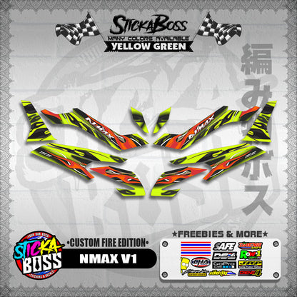 NMAX V1 DECALS ( CUSTOM FIRE EDITION )【WITH FREEBIES】