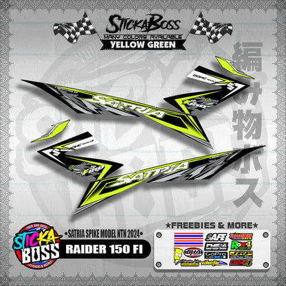 RAIDER 150 Fi DECALS ( SATRIA SPIKE MODEL NTN 2024 ) [ PREMIUM GLOSSY LAMINATED ]【WITH FREEBIES】