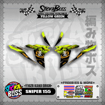 SNIPER 155 DECALS ( Y16ZR KANJI DRGN )【WITH FREEBIES】