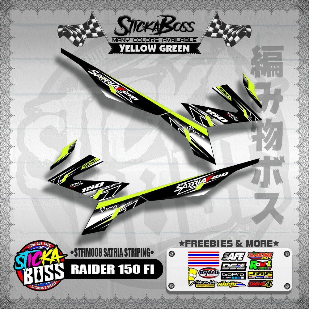 RAIDER 150 FI DECALS ( STFIM008 SATRIA STRIPING )【WITH FREEBIES】