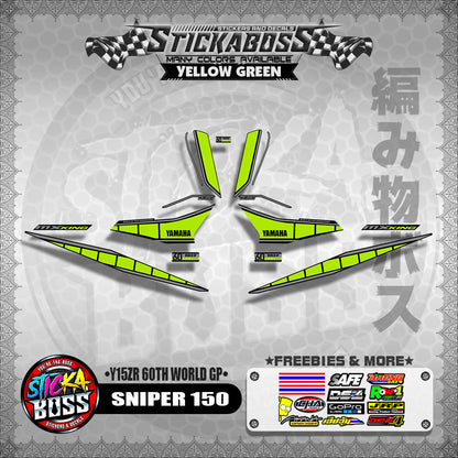 SNIPER 150 DECALS ( Y15ZR 60TH WORLD GP )【WITH FREEBIES】