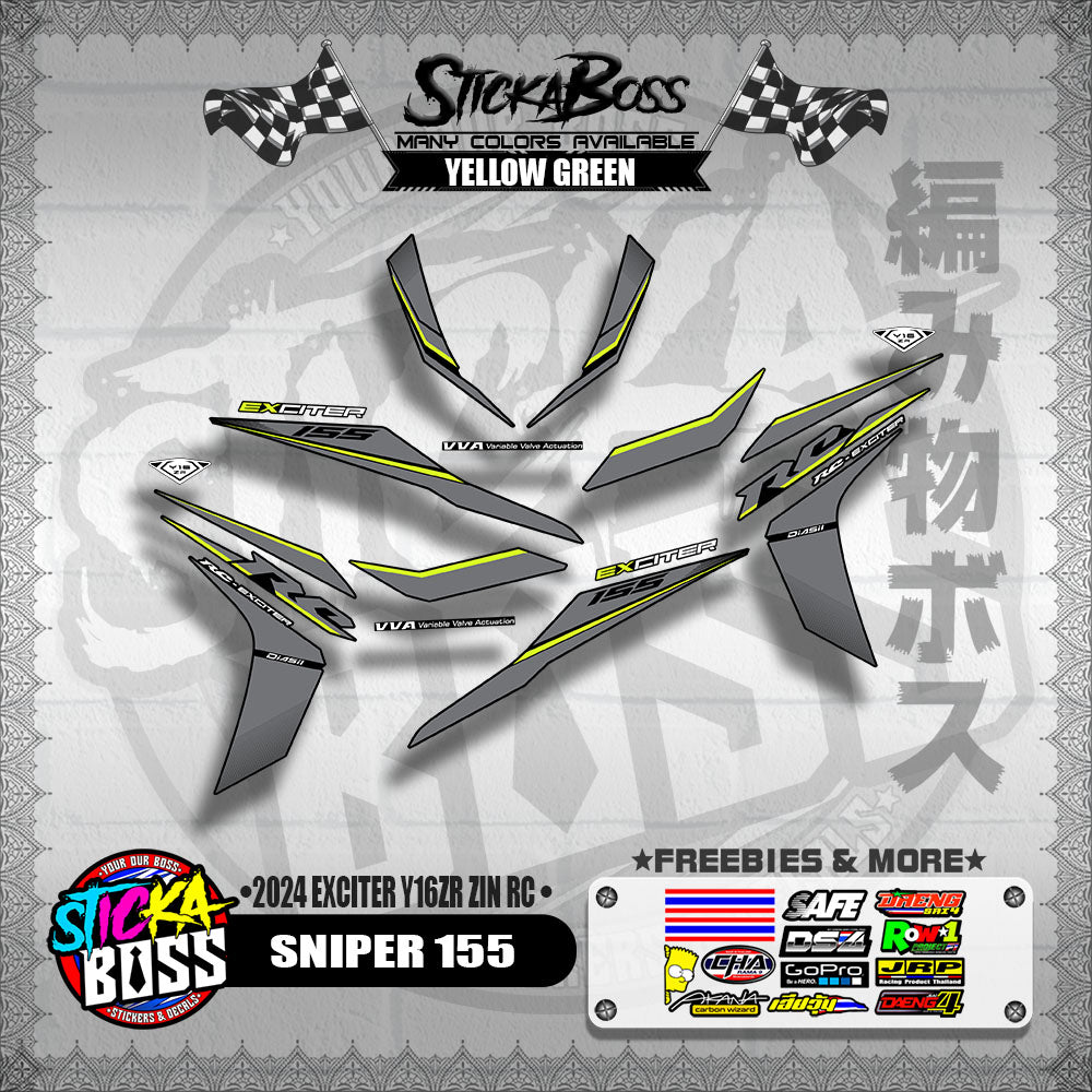 SNIPER 155 DECALS ( 2024 EXCITER Y16ZR ZIN RC )【WITH FREEBIES】