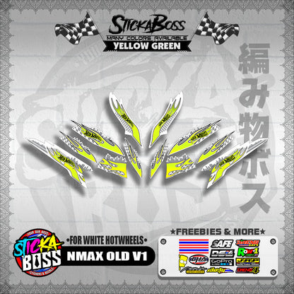 NMAX OLD V1 DECALS ( FOR WHITE HOTWHEELS )【WITH FREEBIES】