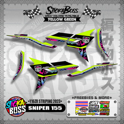 SNIPER 155 DECALS ( Y16ZR STRIPING 2023 )【WITH FREEBIES】