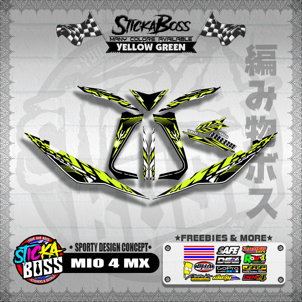 MIO 4 MX DECALS ( SPORTY DESIGN CONCEPT )【WITH FREEBIES】