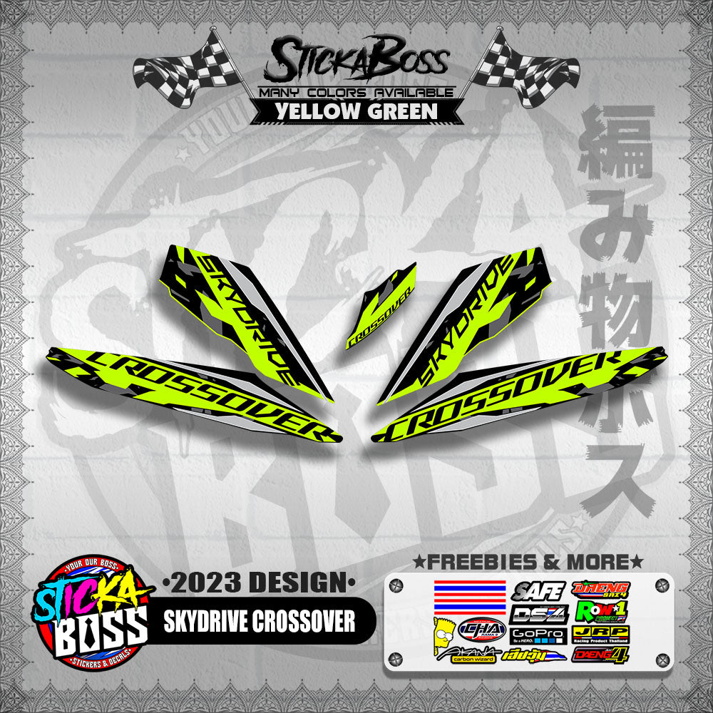 SKYDRIVE CROSSOVER STOCK DECALS ( 2023 DESIGN ) 【WITH FREEBIES】