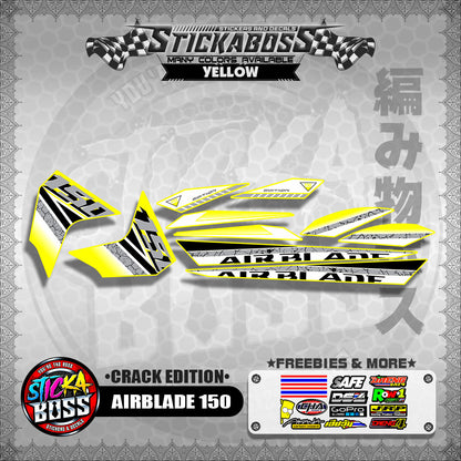 AIRBLADE 150 STOCK DECALS ( CRACK EDITION )【WITH FREEBIES】