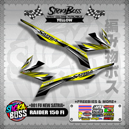 RAIDER 150 Fi DECALS ( 001 FU NEW SATRIA )【WITH FREEBIES】