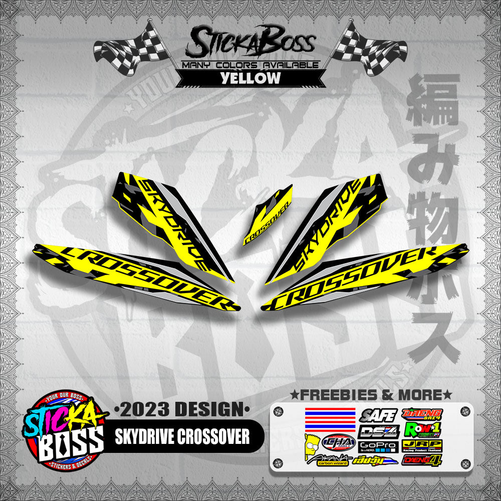 SKYDRIVE CROSSOVER STOCK DECALS ( 2023 DESIGN ) 【WITH FREEBIES】