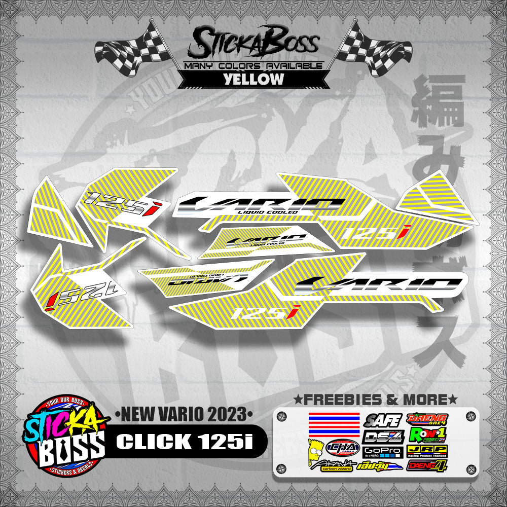 CLICK 125i STOCK DECALS ( NEW VARIO 2023 )【WITH FREEBIES】