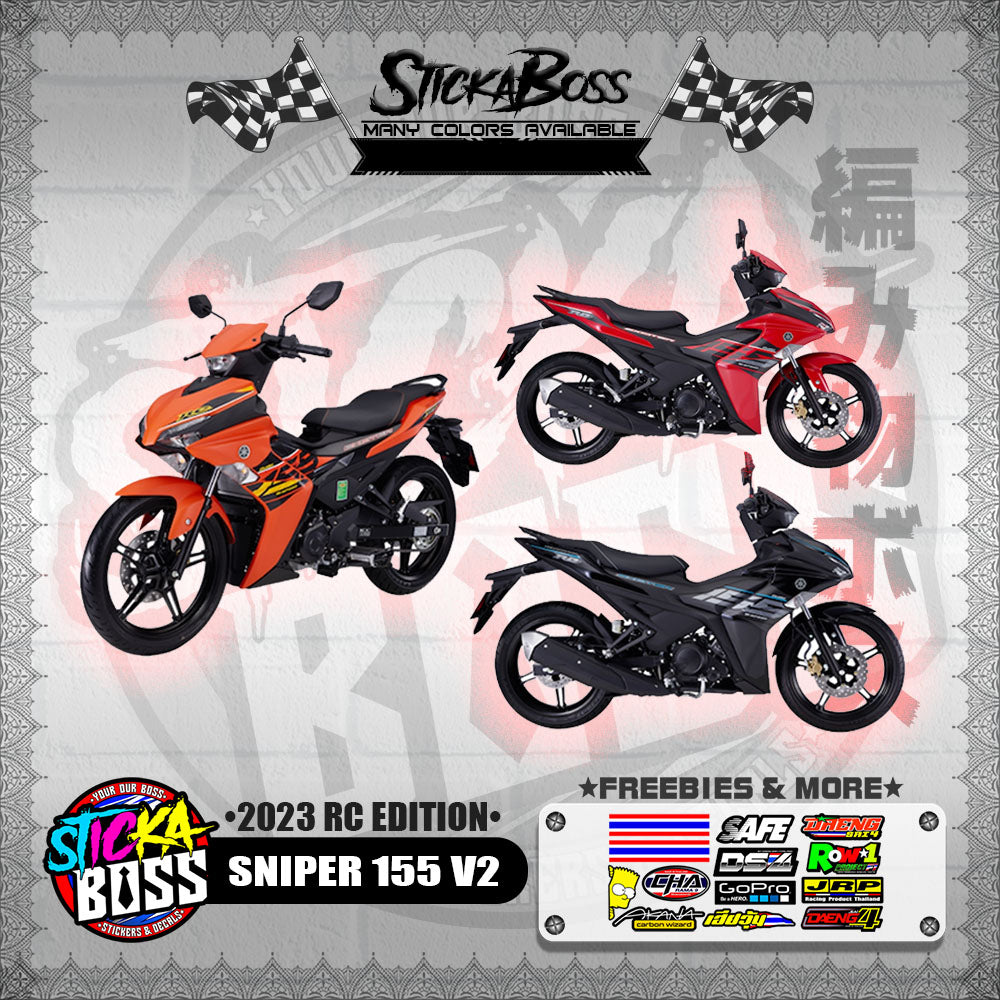 SNIPER 155 V2 DECALS ( 2023 RC EDITION )【WITH FREEBIES】